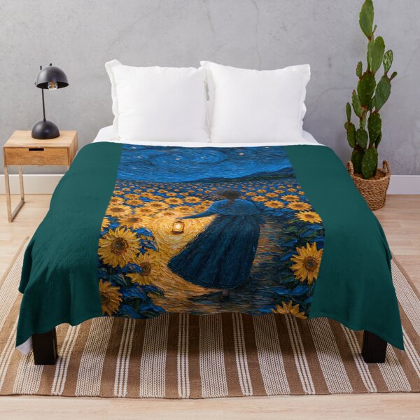 Item preview, Girl with a Lantern in a Sunflower Night designed and sold by codex401.