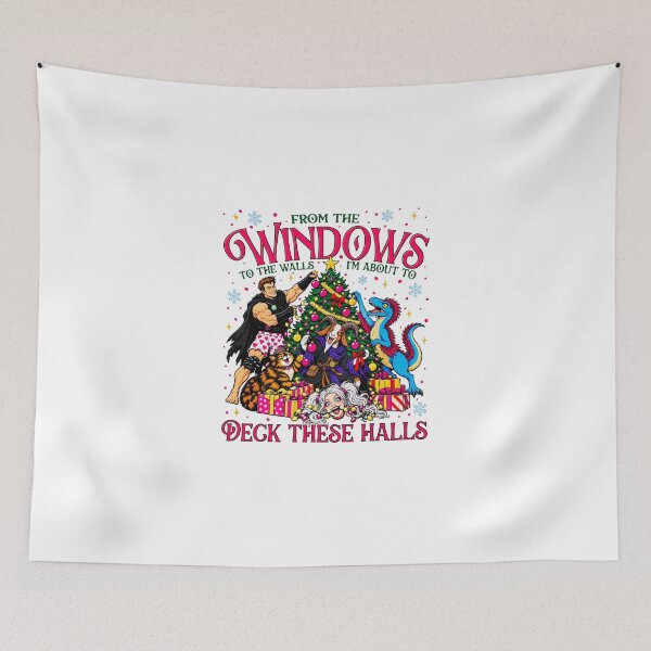 Item preview, Dungeon Crawler Carl Christmas Donut & Mongo From The Windows , Deck These Halls designed and sold by Elenafatulla.