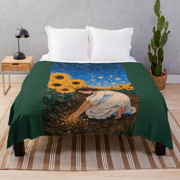 Item preview, Girl Planting Starlight Among Sunflowers designed and sold by codex401.