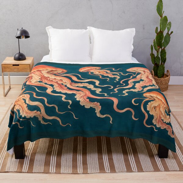 Item preview, Coral Pink Jellyfish Ocean Illustration designed and sold by AuraMuse Studio.