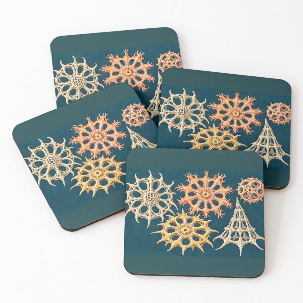 Item preview, Teal Ocean Geometry with Radiolarian Forms designed and sold by AuraMuse Studio.