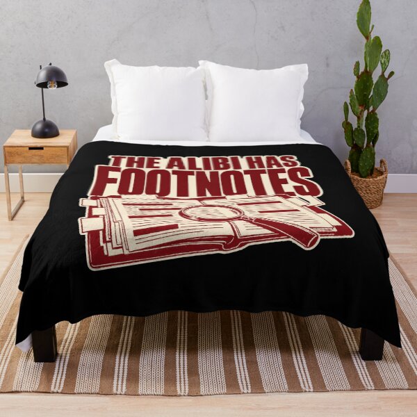 Item preview, The Alibi Has Footnotes True Crime Detective Humor designed and sold by ThreadQuirk.