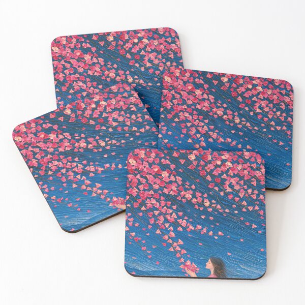 Item preview, Girl Catching Falling Pink Blossom Petals designed and sold by codex401.