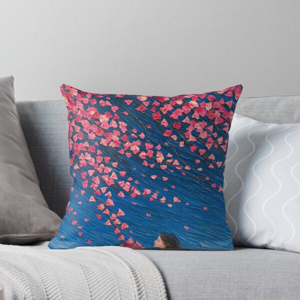 Item preview, Girl Catching Falling Pink Blossom Petals designed and sold by codex401.