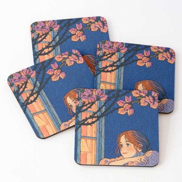 Item preview, Daydreaming Girl at a Blossom Window designed and sold by codex401.