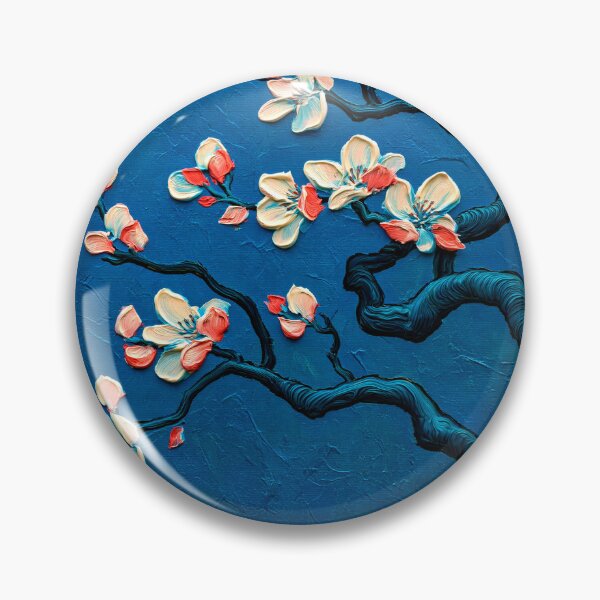 Item preview, Rama de almendro en flor sobre fondo azul profundo. designed and sold by codex401.