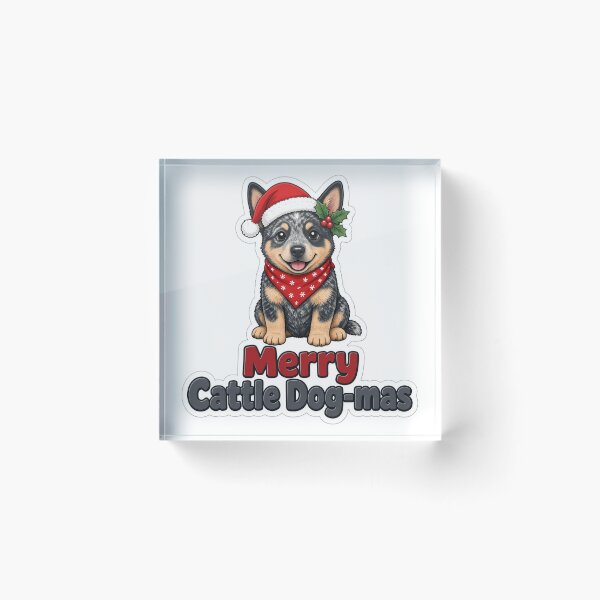 Artikelvorschau, Cattle Dog Christmas Merry Cattle Dog-mas Gift entworfen und verkauft von Soft Merch.