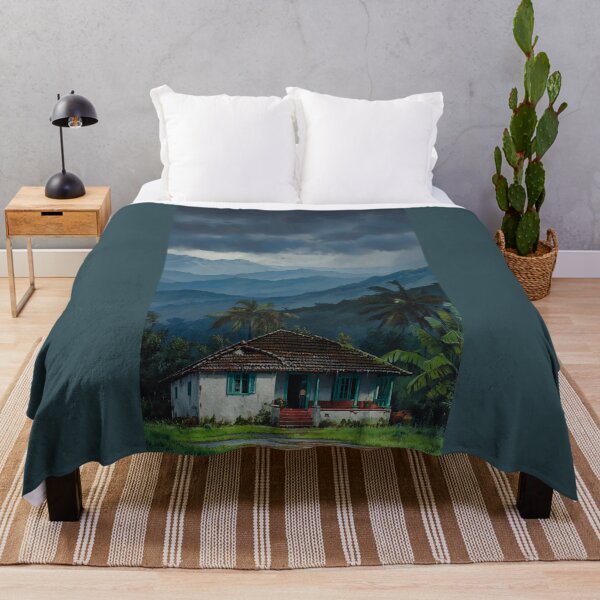 Item preview, Rainy Kerala Hill Village Cottage designed and sold by codex401.