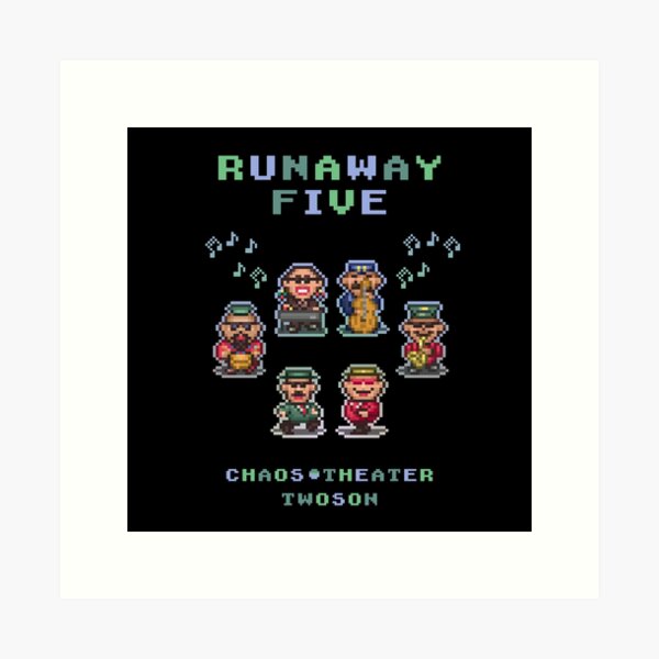 Runaway Five Art Print