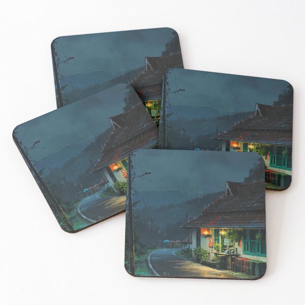 Item preview, Rainy Roadside Shop in the Hills designed and sold by codex401.