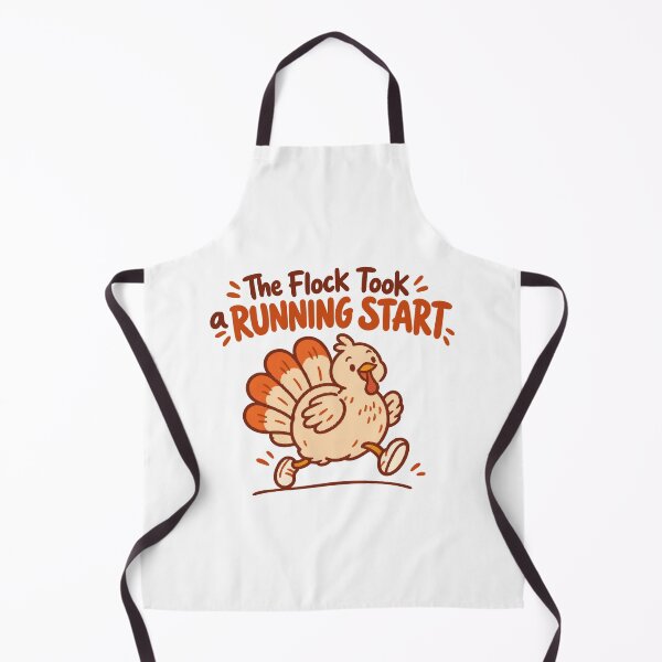 Item preview, The Flock Took a Running Start Cute Turkey Fun Run Humor designed and sold by ThreadQuirk.