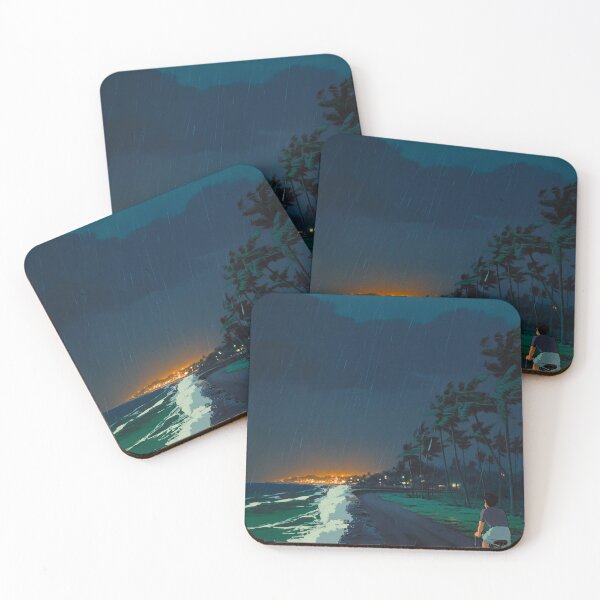 Item preview, Cyclist on a Coastal Road at Dusk designed and sold by codex401.