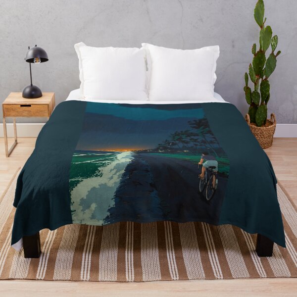 Item preview, Cyclist on a Coastal Road at Dusk designed and sold by codex401.