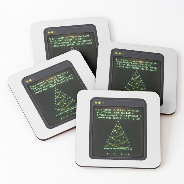 Item preview, Deck the Halls Git Commit - Terminal Christmas designed and sold by TheCalmEdit.