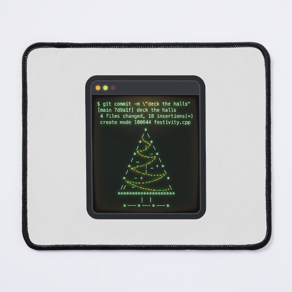 Artikelvorschau, Deck the Halls Git Commit - Terminal Christmas entworfen und verkauft von TheCalmEdit.