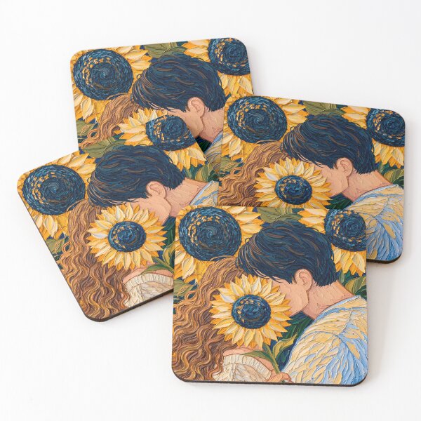 Item preview, Lovers Kiss Behind a Sunflower designed and sold by codex401.