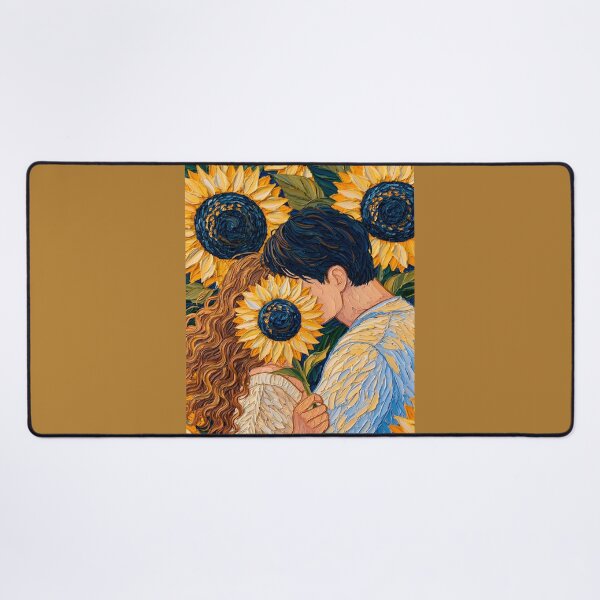 Item preview, Lovers Kiss Behind a Sunflower designed and sold by codex401.