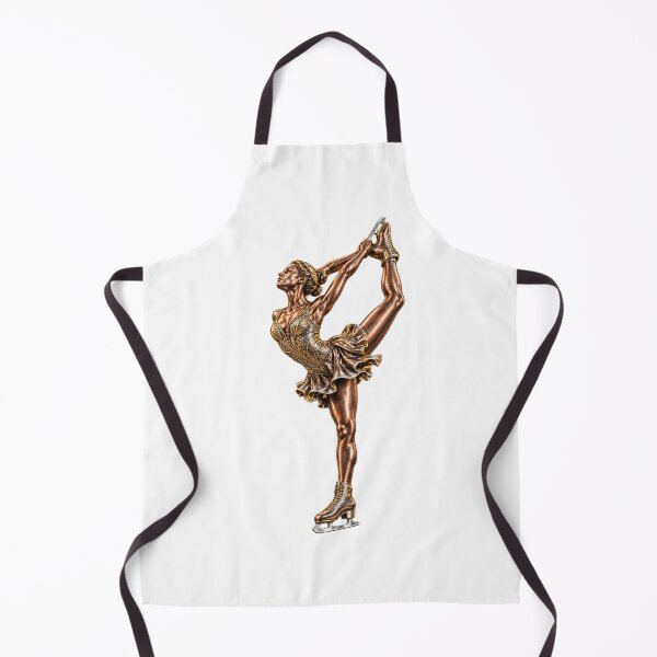 Item preview, Metallic Bronze Female Figure Skater – Elegant Ice Skating 3D Artwork, Gold and Copper Athletic Design designed and sold by Original Designs For Every Vibe.