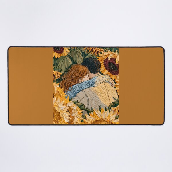 Item preview, Couple Hugging in a Golden Sunflower Field designed and sold by codex401.