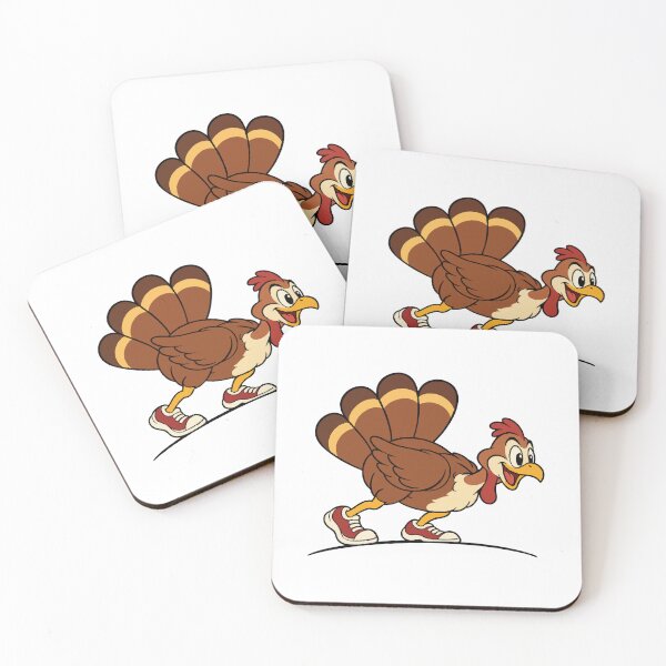 Item preview, Running Turkey Sprinter Cartoon Thanksgiving Mascot designed and sold by ThreadQuirk.