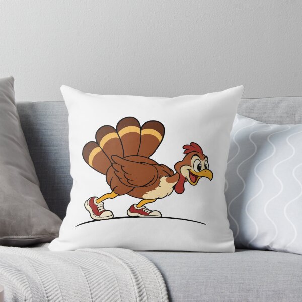 Item preview, Running Turkey Sprinter Cartoon Thanksgiving Mascot designed and sold by ThreadQuirk.