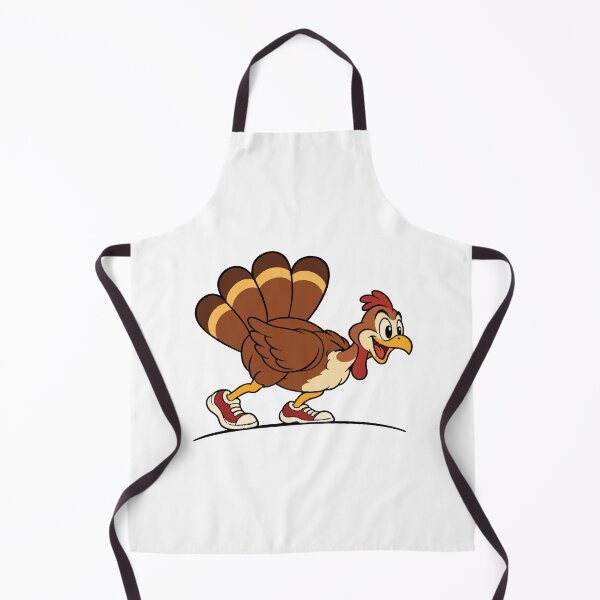 Item preview, Running Turkey Sprinter Cartoon Thanksgiving Mascot designed and sold by ThreadQuirk.