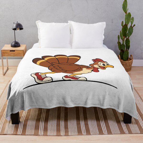 Item preview, Running Turkey Sprinter Cartoon Thanksgiving Mascot designed and sold by ThreadQuirk.