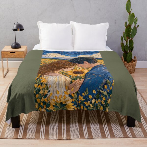 Item preview, Couple Embracing in a Golden Sunflower Field designed and sold by codex401.