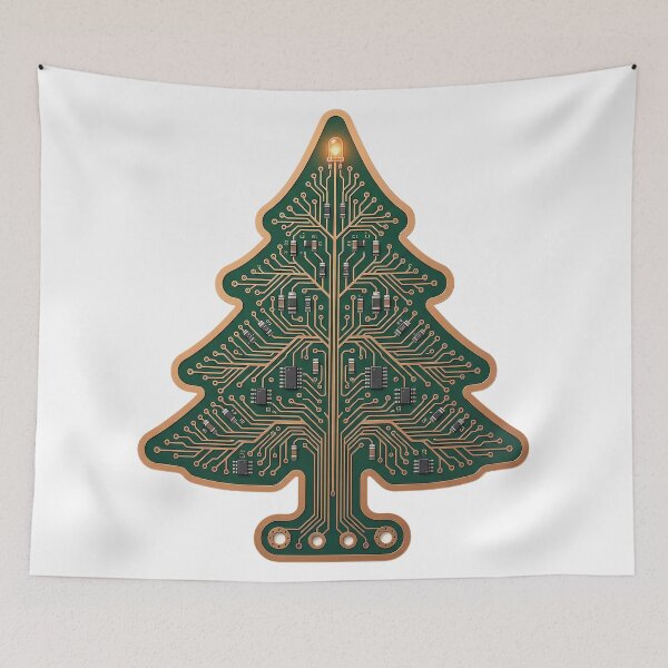 Item preview, Christmas Tree Circuit Board - PCB Art designed and sold by TheCalmEdit.