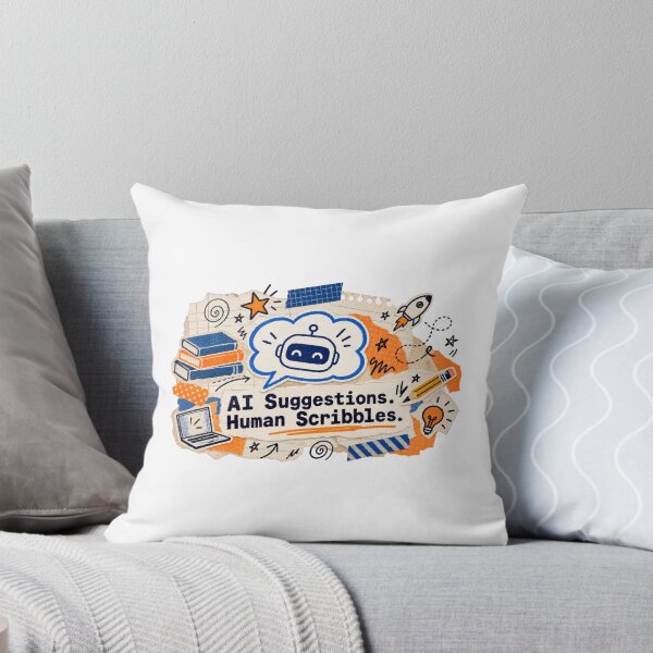 Item preview, AI Suggestions Human Scribbles Back To School Tech Humor designed and sold by ThreadQuirk.