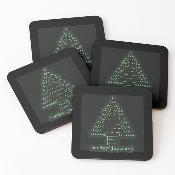 Item preview, ASCII Christmas Tree - render(joy.exe) Sticker designed and sold by TheCalmEdit.