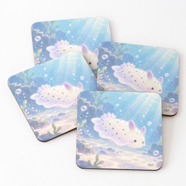 Item preview, Sea Bunny Slug Drifting Through Sunlit Coral Gardens designed and sold by AshiraCreations.