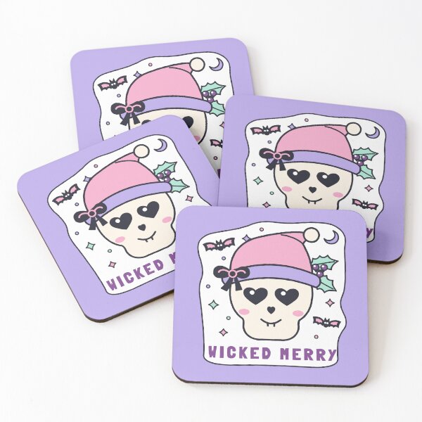 Item preview, Pastel Goth Christmas Skull in Santa Hat, Wicked Merry designed and sold by sdcreations210.