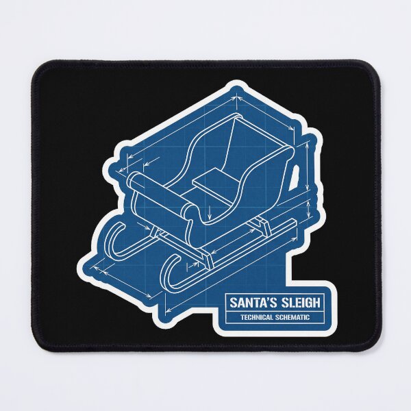 Item preview, Santa's Sleigh Technical Schematic - Blueprint Art designed and sold by TheCalmEdit.