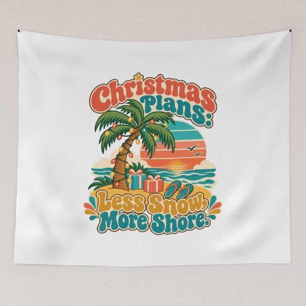 Item preview, Christmas Plans Less Snow More Shore Tropical Beach Travel Humor designed and sold by ThreadQuirk.
