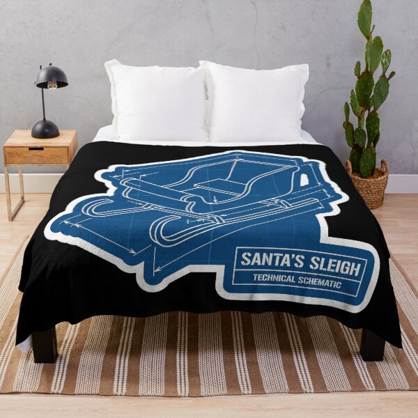 Item preview, Santa's Sleigh Technical Schematic - Blueprint Art designed and sold by TheCalmEdit.