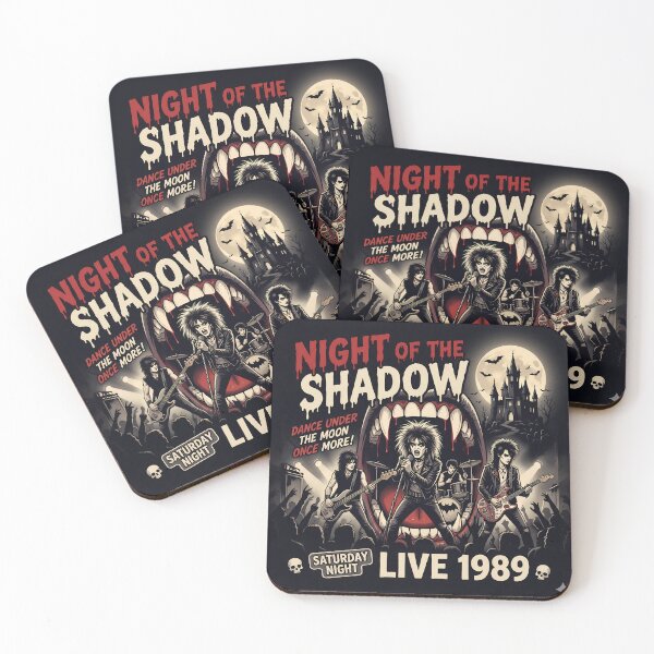 Item preview, Night of the Shadow – 1989 Vintage Goth Rock Concert Poster designed and sold by Swizzy2vore.