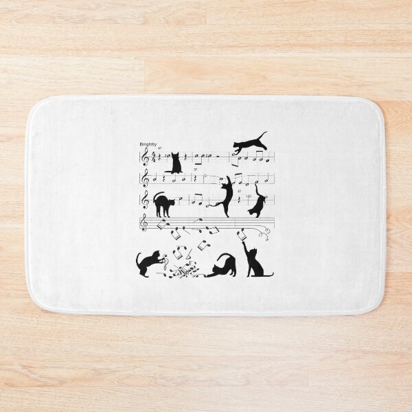 Item preview, Cute Cat Playing Clef Notes on Piano - Funny Musical Cats Design Perfect Gift designed and sold by bourghigsm.