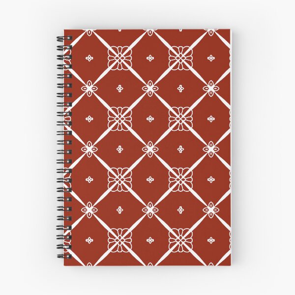 Item preview, Red Elegant Terracotta Geometric Floral Pattern designed and sold by การออกแบบคิงซาคาอิ.