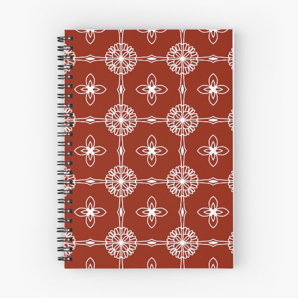 Item preview, Red Elegant Terracotta Geometric Floral Pattern designed and sold by การออกแบบคิงซาคาอิ.