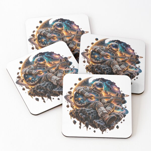 Item preview, Cosmic Strings – Astronaut Guitarist Galaxy Art designed and sold by Kevin Shearer.