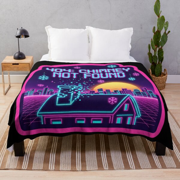 Item preview, 404 Chimney Not Found - Synthwave Christmas Error designed and sold by TheCalmEdit.