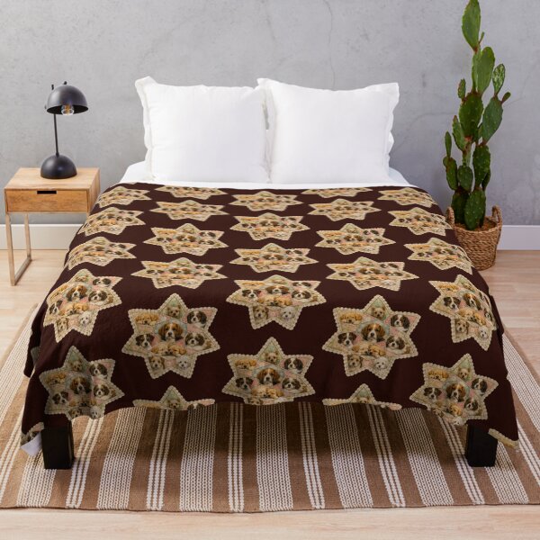 Item preview, Sleepy puppies quilt star designed and sold by ArtfulSoules.