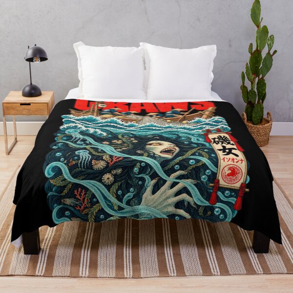 Item preview, Isoonna Seashore Woman Sea Ghost Yokai Long Hair Ukiyo-e Art designed and sold by BRTHRCNK01.