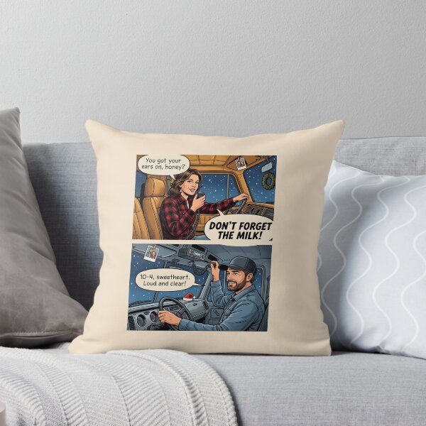 Item preview, CB Radio Couple Trucker Conversation Comic designed and sold by SplashTastic.