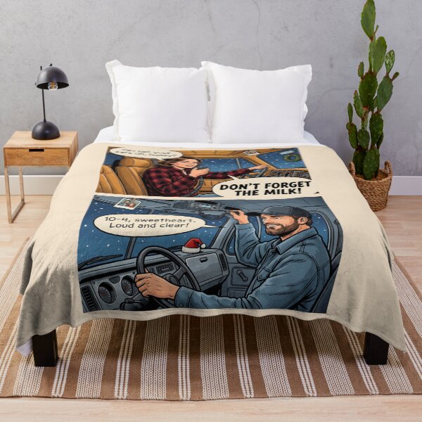 Item preview, CB Radio Couple Trucker Conversation Comic designed and sold by SplashTastic.