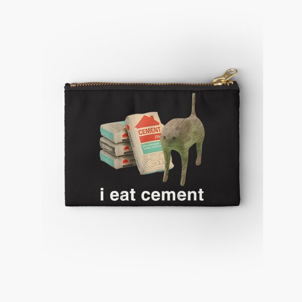 Item preview, I Eat Cement Funny Cursed Cat Meme Design for Fans of Odd Humor designed and sold by bourghigsm.