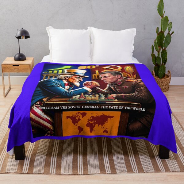 Item preview, Uncle Sam vs Soviet General / Cold War Retro Political Art T-Shirt designed and sold by charlesjewel.