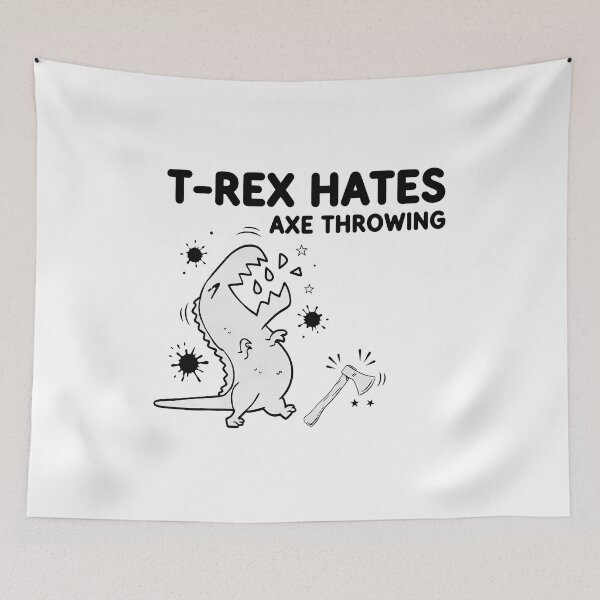 Item preview, T-Rex Hates Axe Throwing  Dino designed and sold by robendong55.