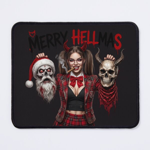 Item preview, Merry Hellmas Santa Skull Devil Girl designed and sold by Voodoo Store Paranormal Collections.
